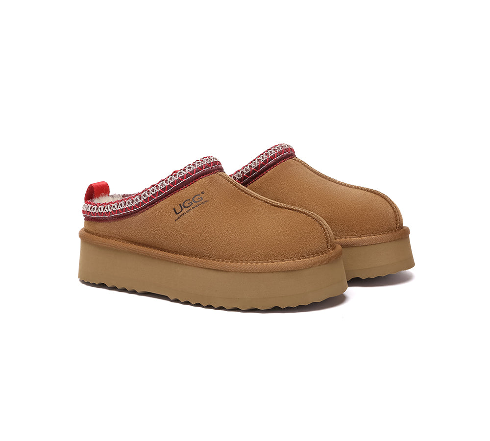 AUSTRALIAN SHEPHERD® UGG Slippers Sheepskin Wool Ankle Platform Tazzy Tay