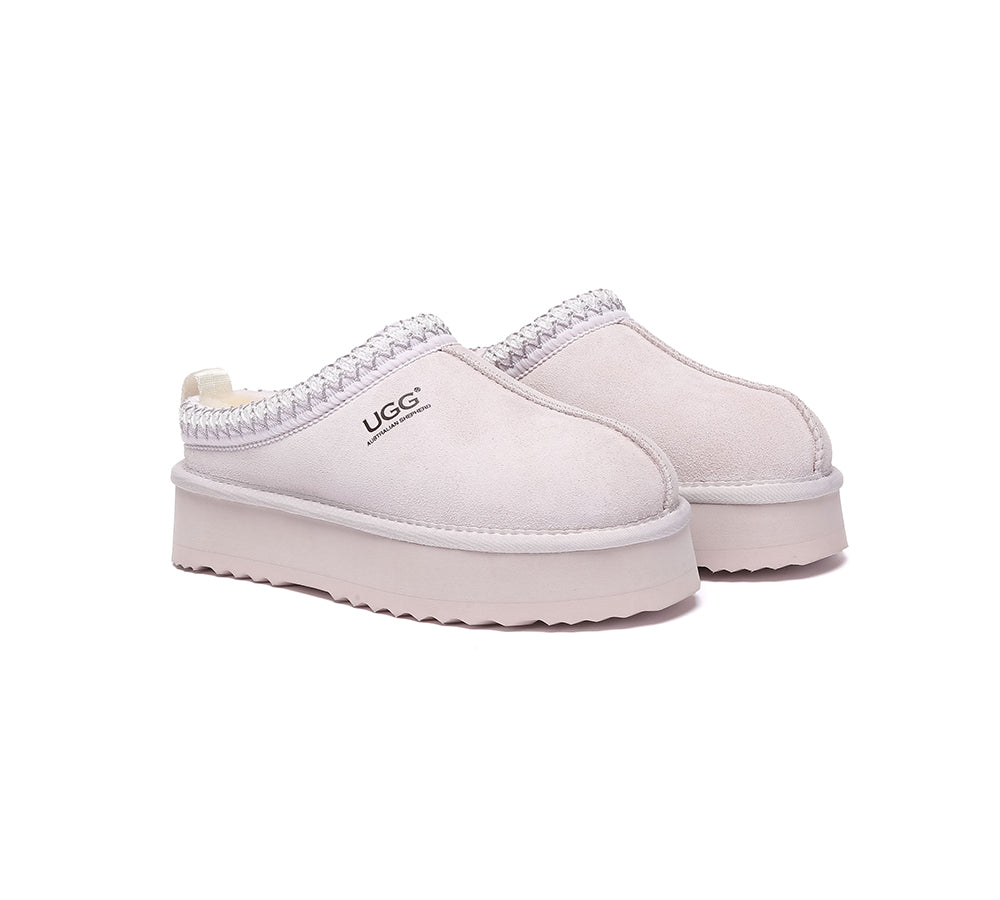 AUSTRALIAN SHEPHERD® UGG Slippers Sheepskin Wool Ankle Platform Tazzy Tay