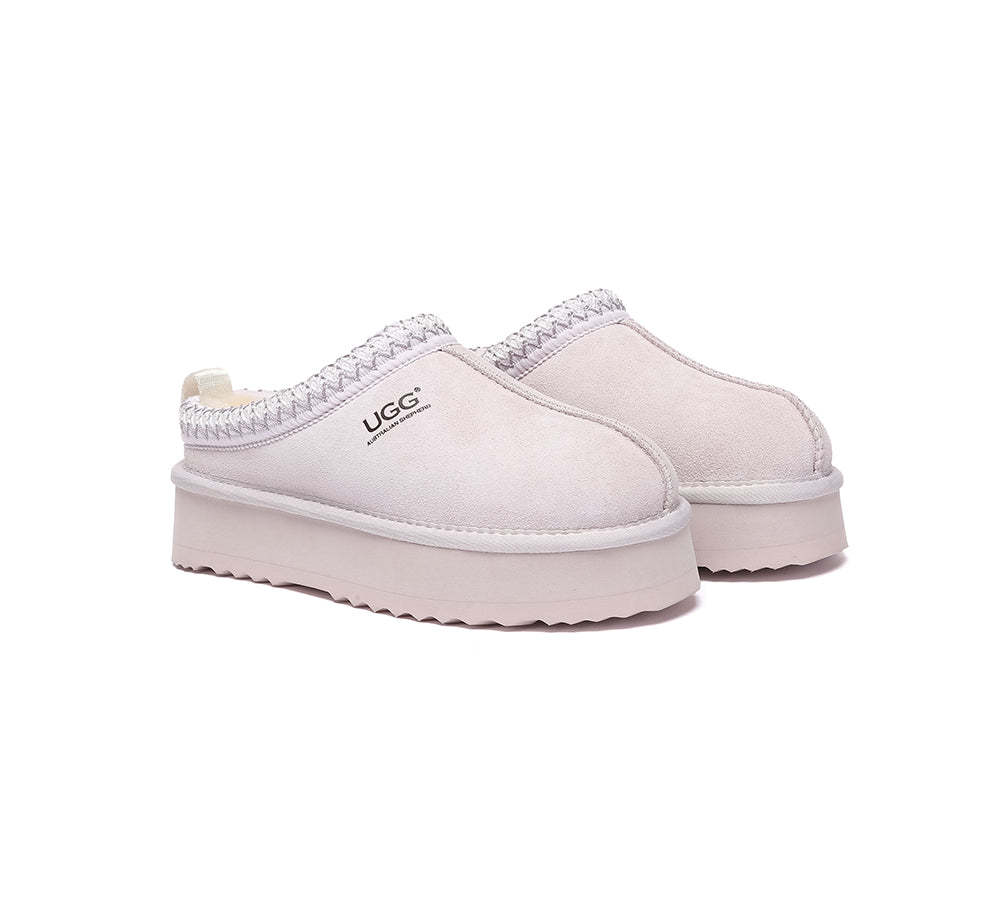 AUSTRALIAN SHEPHERD® UGG Slippers Sheepskin Wool Ankle Platform Tazzy Tay