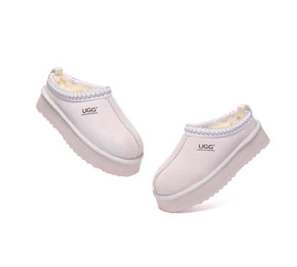AUSTRALIAN SHEPHERD® UGG Slippers Sheepskin Wool Ankle Platform Tazzy Tay