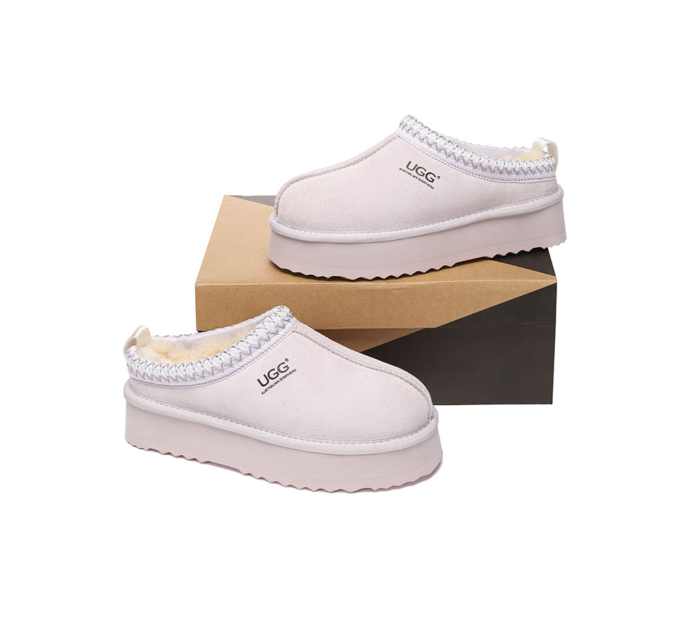 AUSTRALIAN SHEPHERD® UGG Slippers Sheepskin Wool Ankle Platform Tazzy Tay