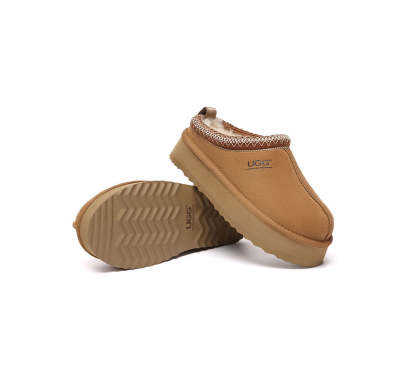 AUSTRALIAN SHEPHERD® UGG Slippers Sheepskin Wool Ankle Platform Tazzy Tay