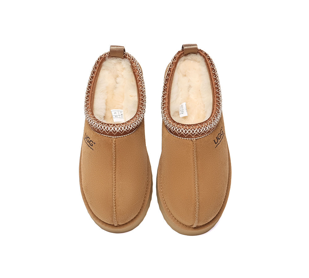 AUSTRALIAN SHEPHERD® UGG Slippers Sheepskin Wool Ankle Platform Tazzy Tay