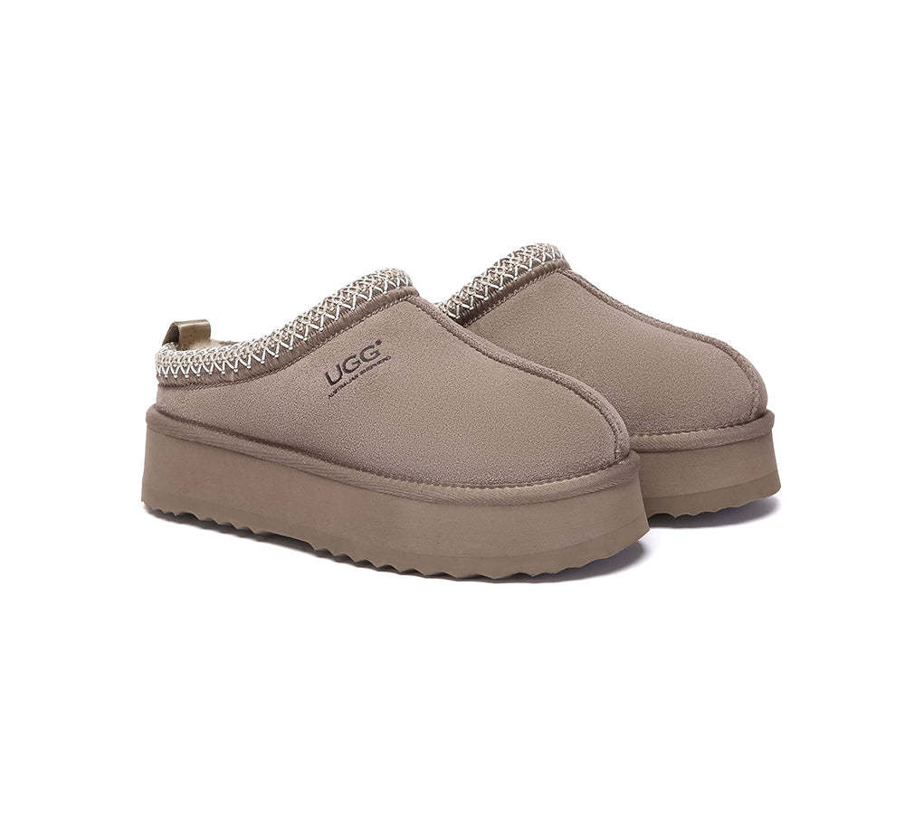AUSTRALIAN SHEPHERD® UGG Slippers Sheepskin Wool Ankle Platform Tazzy Tay