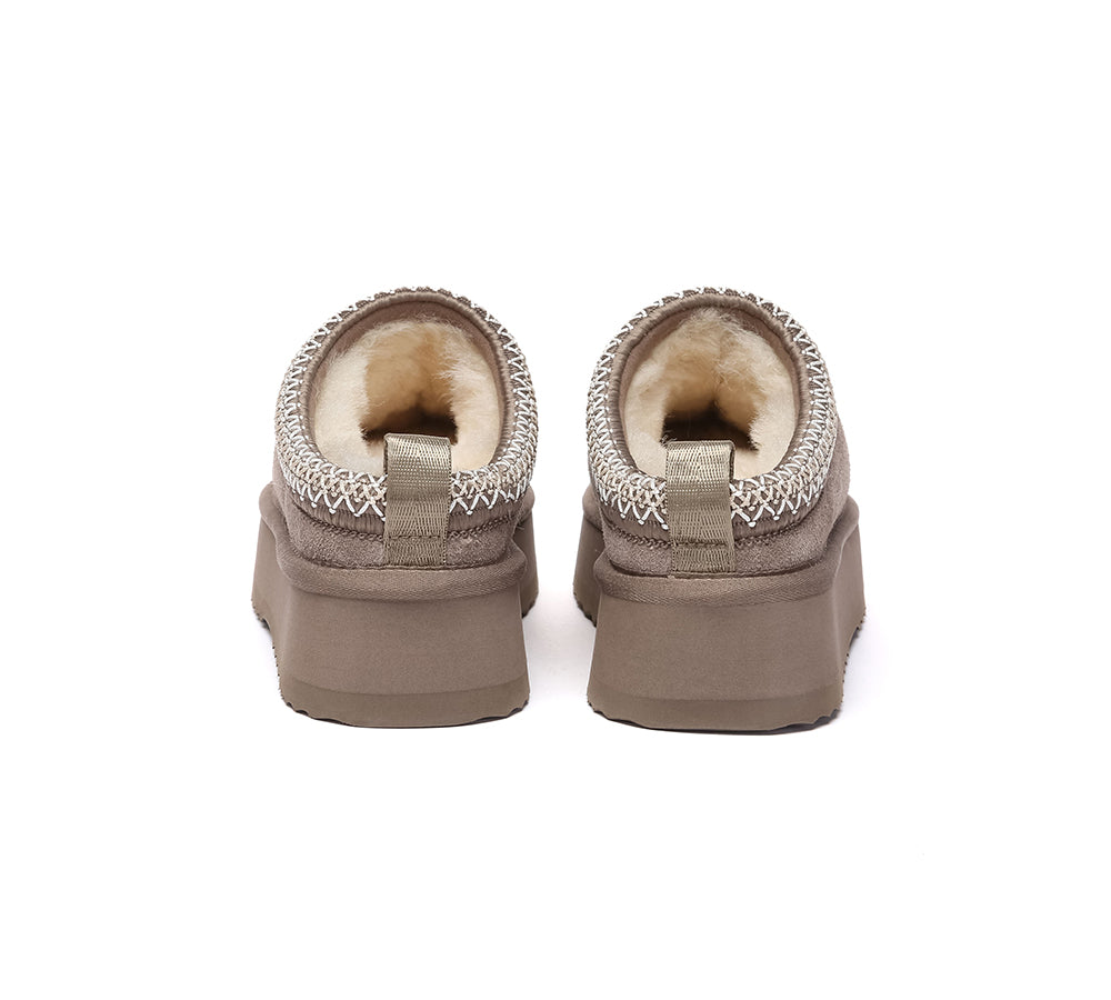 AUSTRALIAN SHEPHERD® UGG Slippers Sheepskin Wool Ankle Platform Tazzy Tay