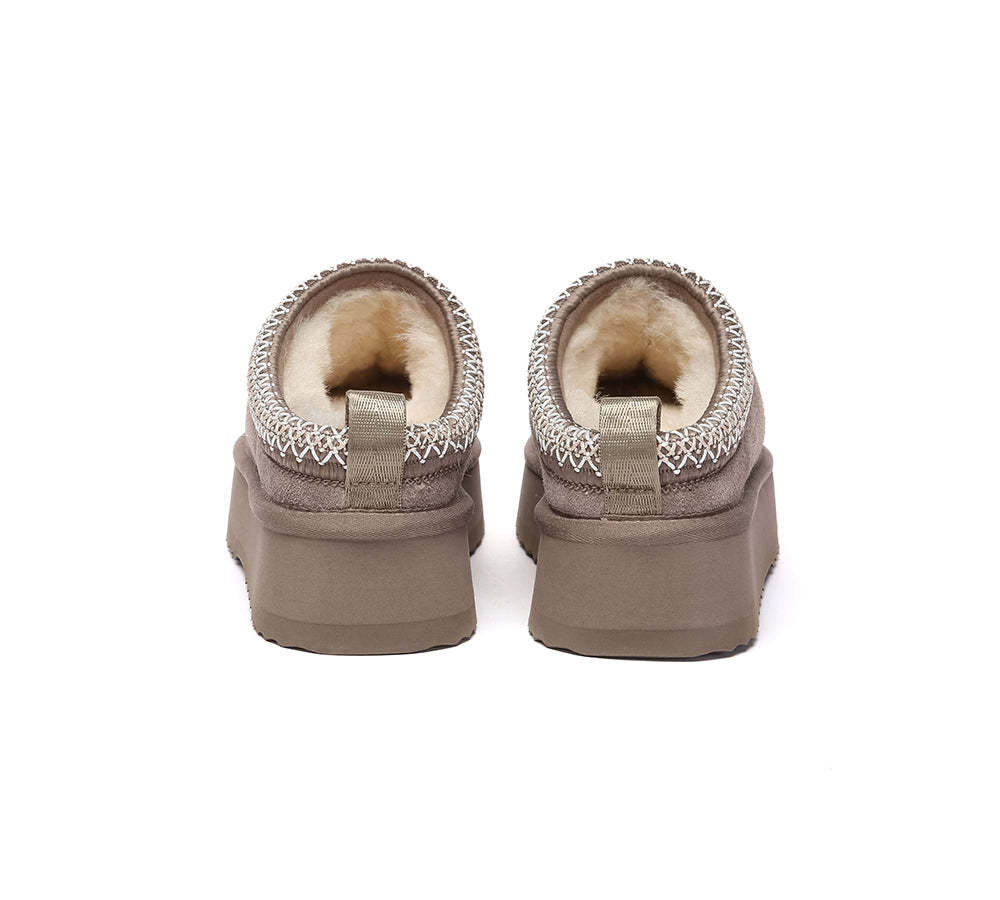 AUSTRALIAN SHEPHERD® UGG Slippers Sheepskin Wool Ankle Platform Tazzy Tay