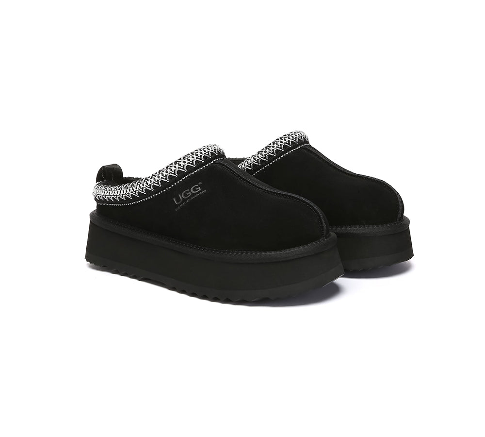 AUSTRALIAN SHEPHERD® UGG Slippers Sheepskin Wool Ankle Platform Tazzy Tay