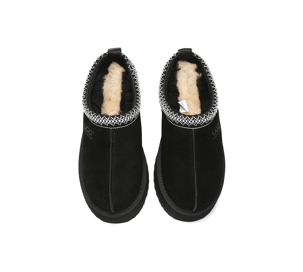 AUSTRALIAN SHEPHERD® UGG Slippers Sheepskin Wool Ankle Platform Tazzy Tay