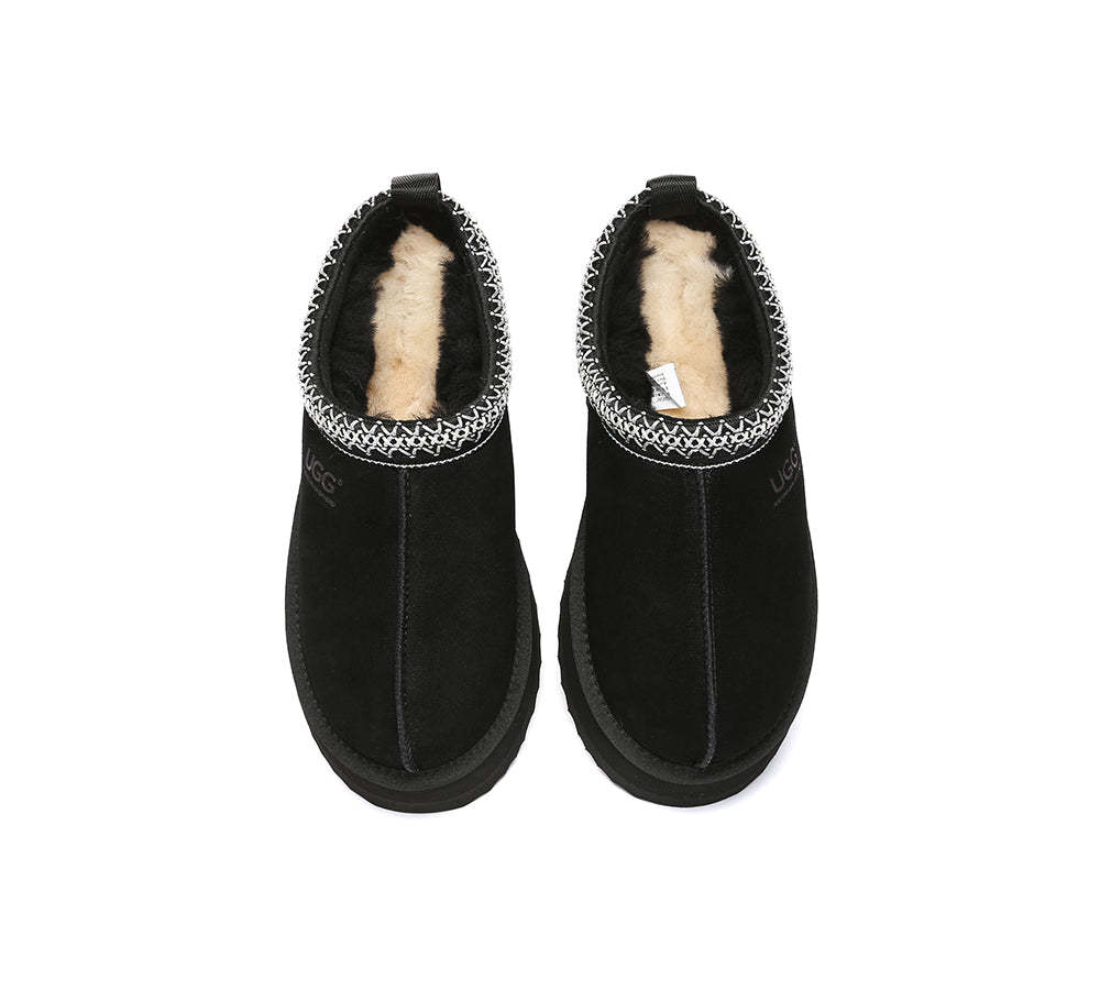 AUSTRALIAN SHEPHERD® UGG Slippers Sheepskin Wool Ankle Platform Tazzy Tay