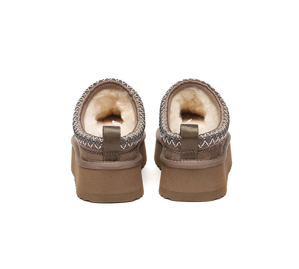 AUSTRALIAN SHEPHERD® UGG Slippers Sheepskin Wool Ankle Platform Tazzy Tay
