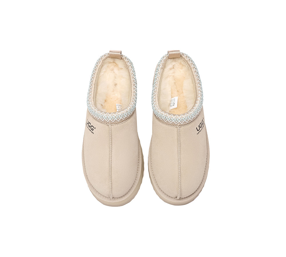 AUSTRALIAN SHEPHERD® UGG Slippers Sheepskin Wool Ankle Platform Tazzy Tay