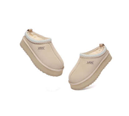 AUSTRALIAN SHEPHERD® UGG Slippers Sheepskin Wool Ankle Platform Tazzy Tay