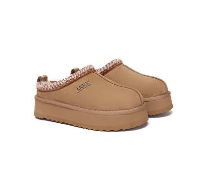 AUSTRALIAN SHEPHERD® UGG Slippers Sheepskin Wool Ankle Platform Tazzy Tay