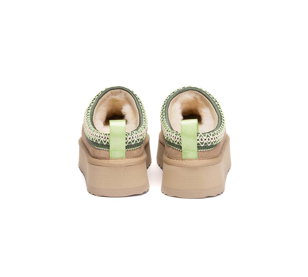 AUSTRALIAN SHEPHERD® UGG Slippers Sheepskin Wool Ankle Platform Tazzy Tay