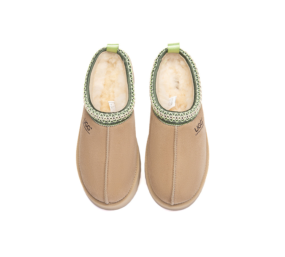 AUSTRALIAN SHEPHERD® UGG Slippers Sheepskin Wool Ankle Platform Tazzy Tay