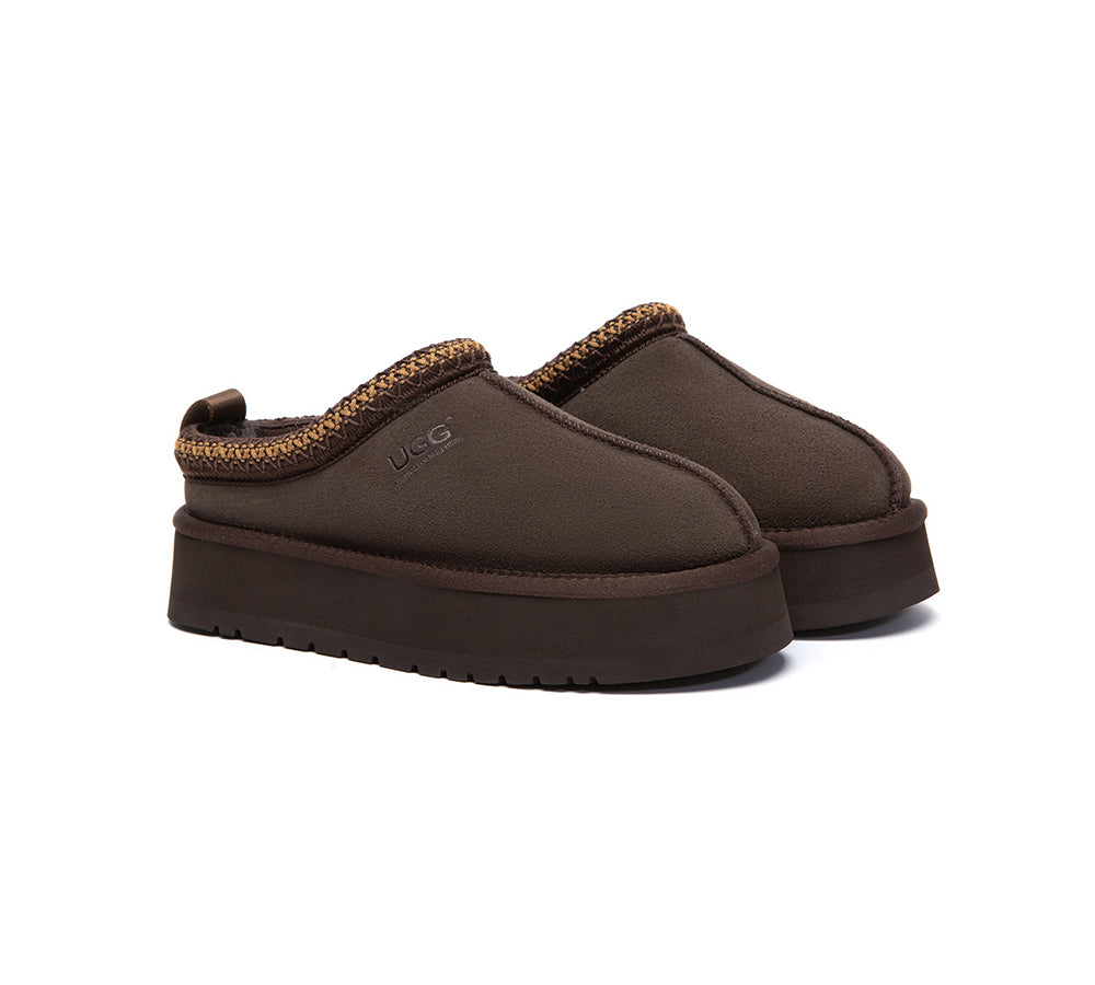 AUSTRALIAN SHEPHERD® UGG Slippers Sheepskin Wool Ankle Platform Tazzy Tay