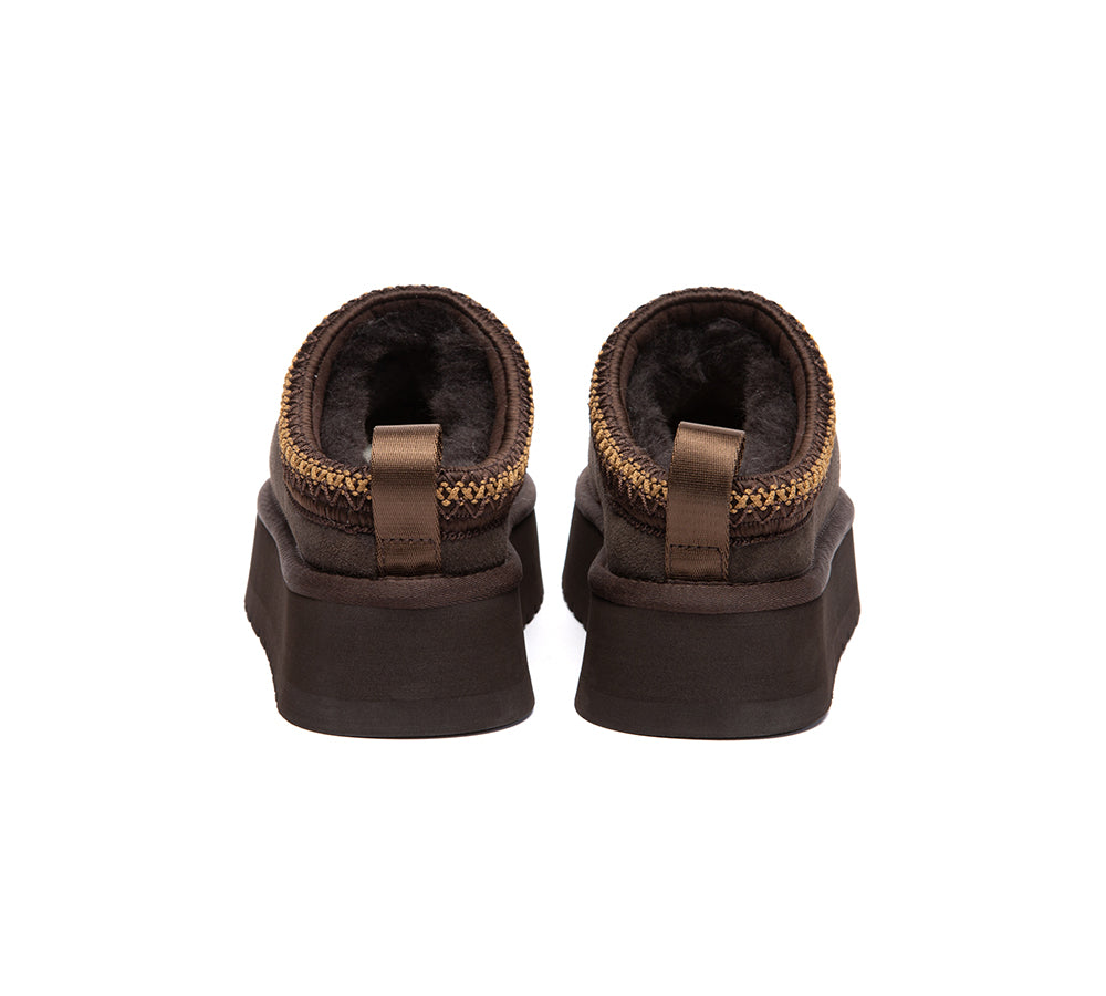 AUSTRALIAN SHEPHERD® UGG Slippers Sheepskin Wool Ankle Platform Tazzy Tay