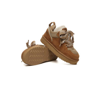 AUSTRALIAN SHEPHERD® UGG Boots Sheepskin Wool Lace Up Platform Sneakers Parkyr