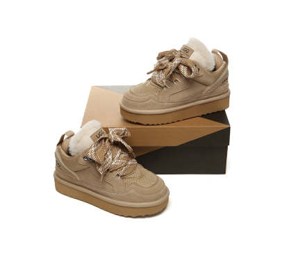 AUSTRALIAN SHEPHERD® UGG Boots Sheepskin Wool Lace Up Platform Sneakers Parkyr