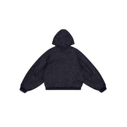 15OZ CANVAS CLASP BOMBER JACKET | RAW DENIM