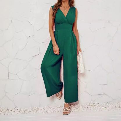 Summer Commuting Sleeveless Fashionable Waist Sleeveless Jumpsuit Women