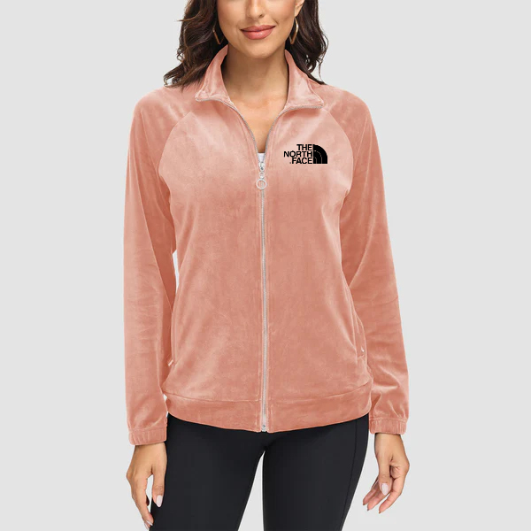 TNF®-Women's Velour Jackets Full Zip Up Fleece Jacket With Zipper Pockets Soft Winter Jackets