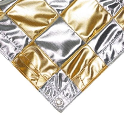 Silver/Gold Checkerboard Lamay Reflector /Overhead Butterfly