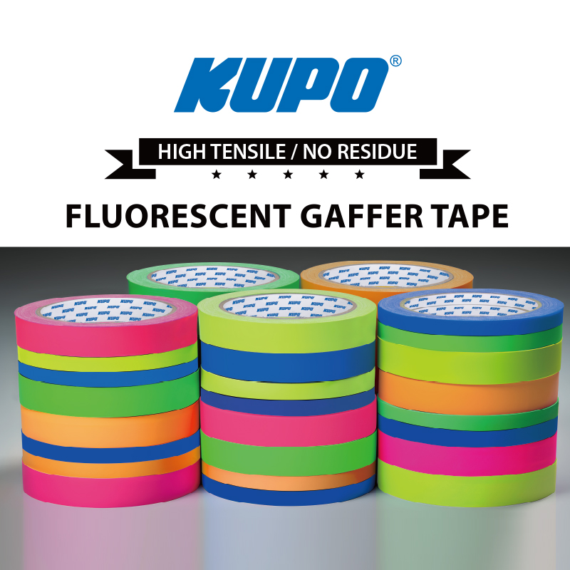 KUPO Cloth Spike Tape 15 Yard (L) X 12mm (W) CSS-1215BU /CSS-1215GN /CSS-1215OG /CSS-1215PK /CSS-1215Y-Vbuda Studio