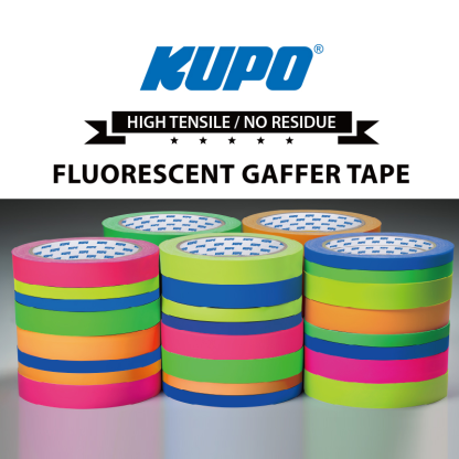 KUPO Cloth Spike Tape 15 Yard (L) X 12mm (W) CSS-1215BU /CSS-1215GN /CSS-1215OG /CSS-1215PK /CSS-1215Y-Vbuda Studio
