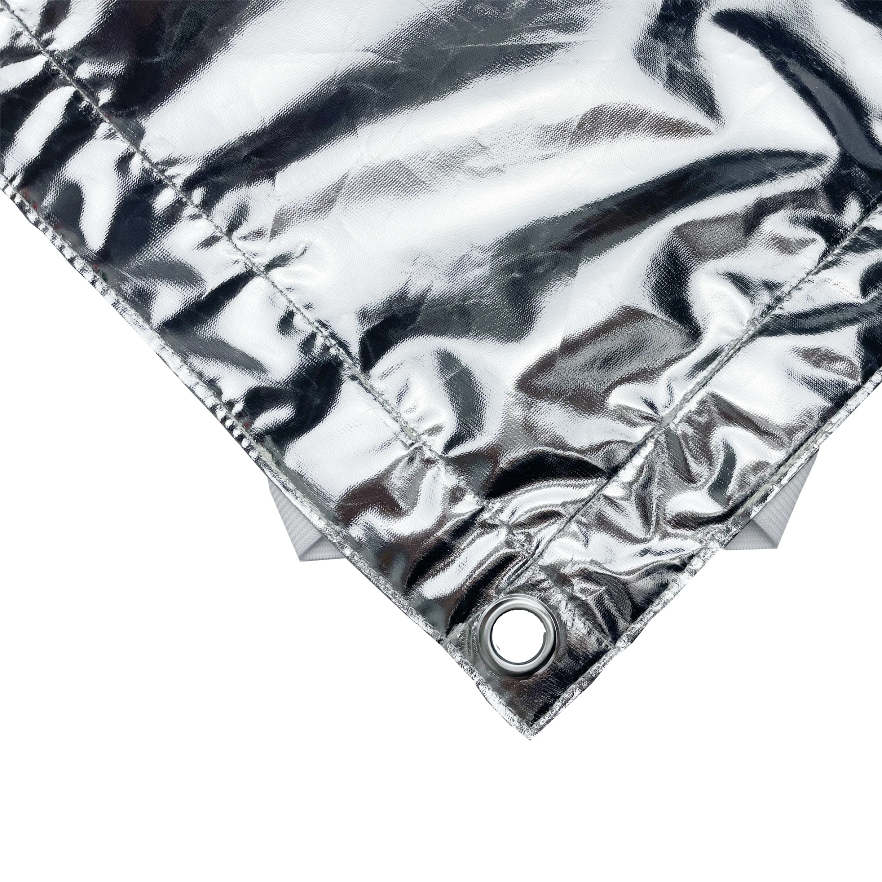 Solid Silver Reflector Cloth Butterfly/Overhead Fabric, with Seams