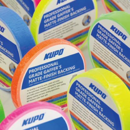 KUPO Cloth Spike Tape 15 Yard (L) X 12mm (W) CSS-1215BU /CSS-1215GN /CSS-1215OG /CSS-1215PK /CSS-1215Y-Vbuda Studio