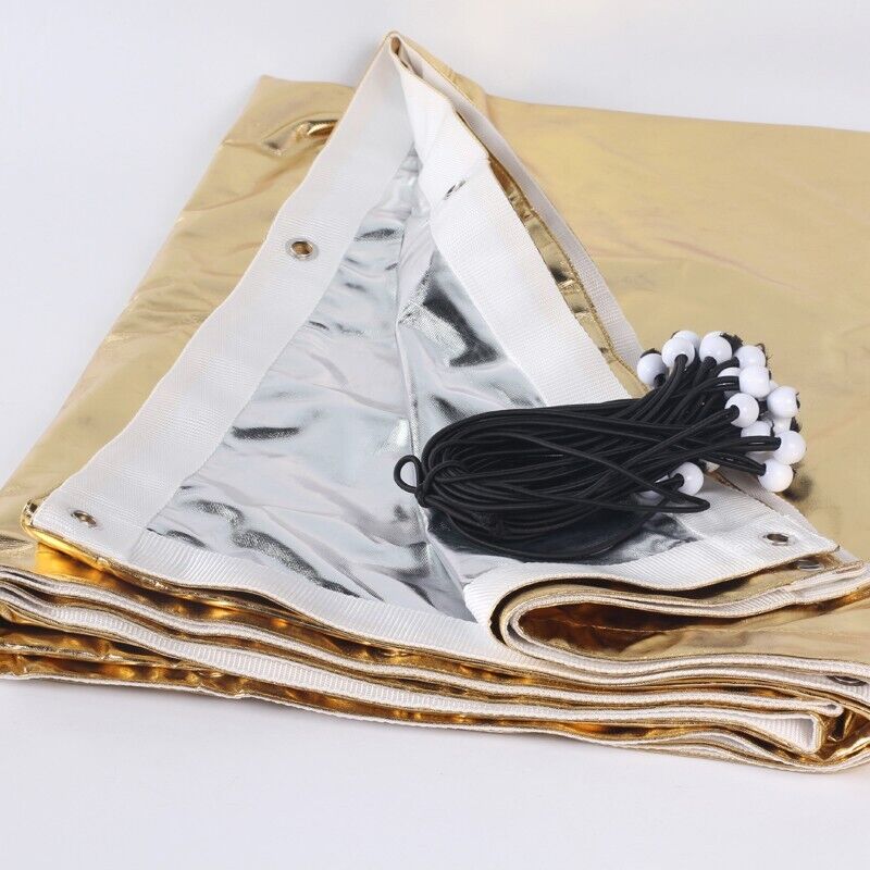 Golden/Silver 2-in-1 Cloth, Gold /Silver Frame Reflector /Overhead Butterfly, with Seams