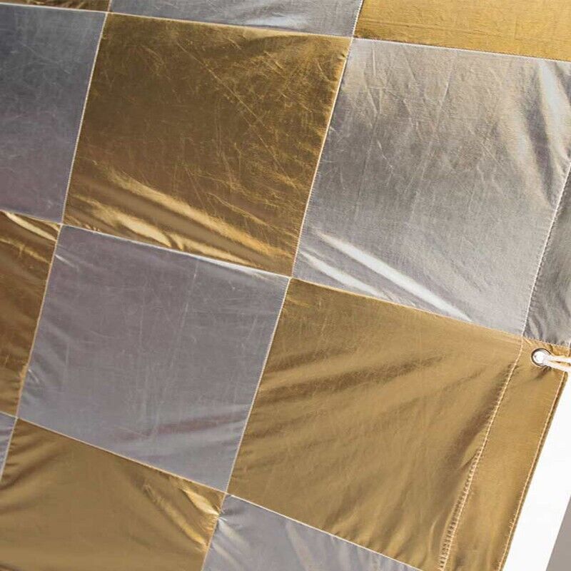 Silver/Gold Checkerboard Lamay Reflector /Overhead Butterfly