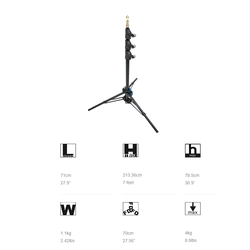 KUPO 7 Feet Mini Click Stand W/ Air Cushion 070AC