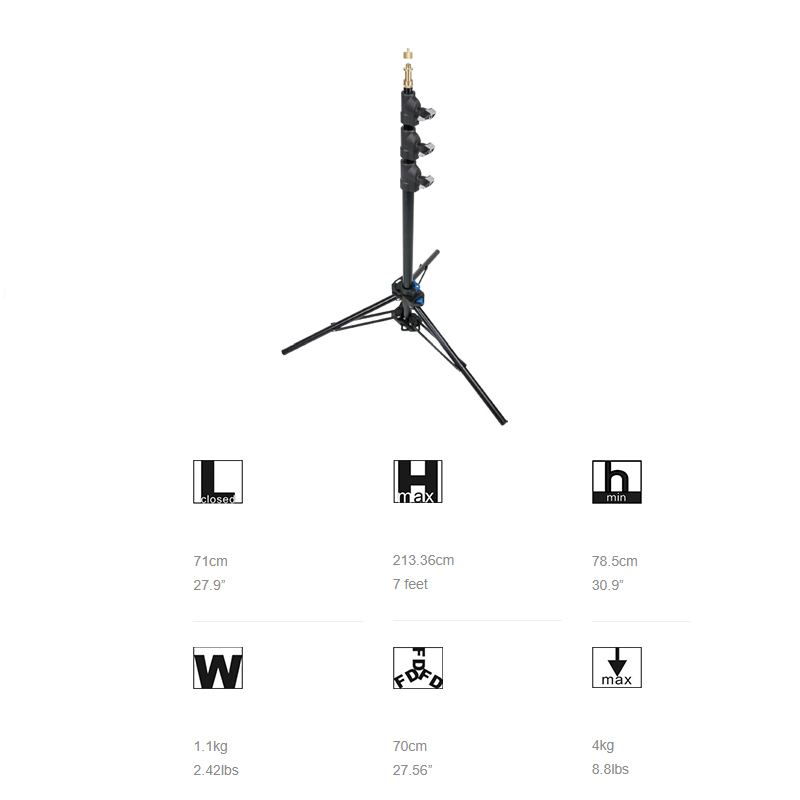 KUPO 7 Feet Mini Click Stand W/ Air Cushion 070AC