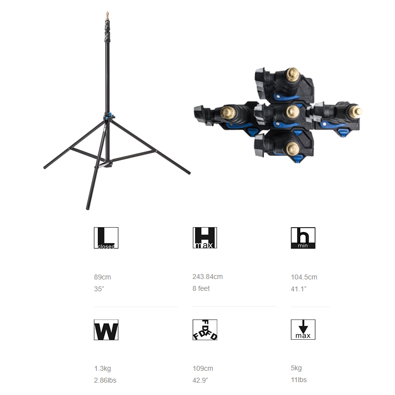 KUPO 8 Feet Mini Click Stand W/ Air Cushion 080AC