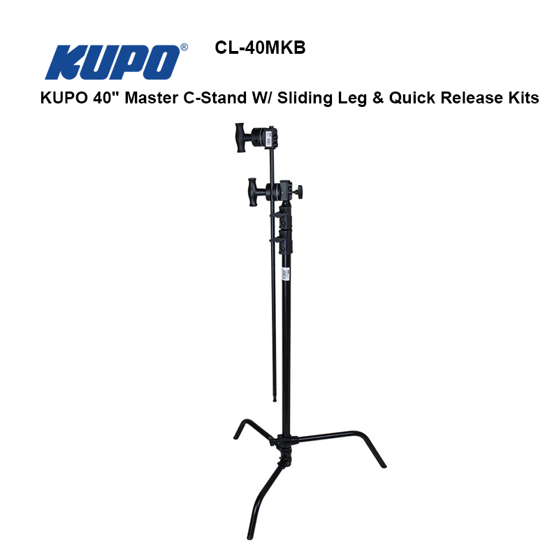 KUPO 40" Master C-Stand W/ Sliding Leg & Quick Release Kit CL-40MK /CL-40MKB(Black)