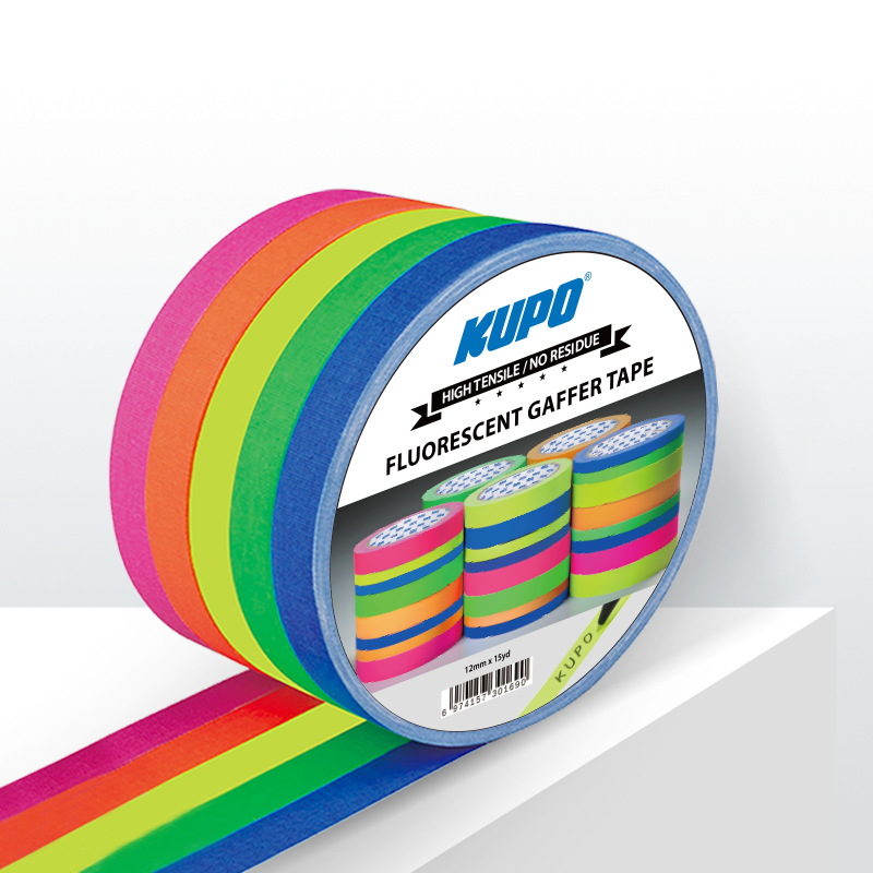 KUPO Cloth Spike Tape 15 Yard (L) X 12mm (W) CSS-1215BU /CSS-1215GN /CSS-1215OG /CSS-1215PK /CSS-1215Y-Vbuda Studio
