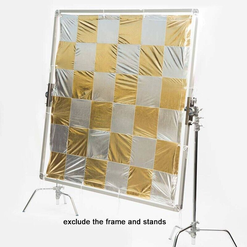 Silver/Gold Checkerboard Lamay Reflector /Overhead Butterfly