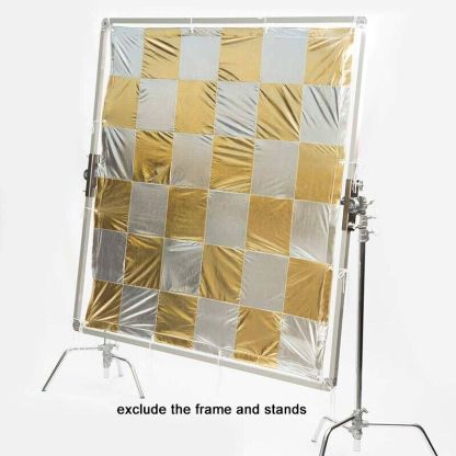 Silver/Gold Checkerboard Lamay Reflector /Overhead Butterfly