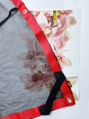 Black Double Net Scrims/Overhead Butterfly, with Seams