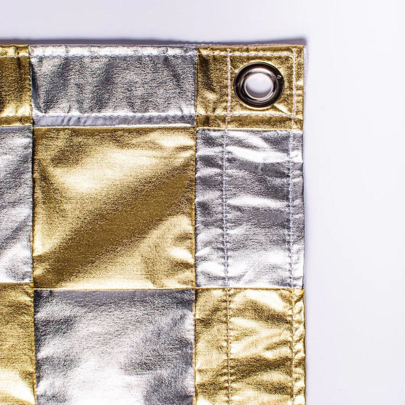 Silver/Gold Checkerboard Lamay Reflector /Overhead Butterfly