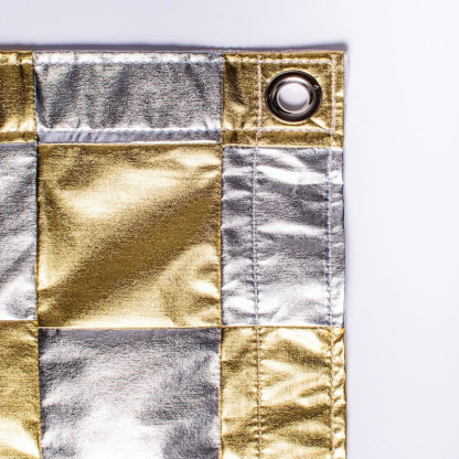 Silver/Gold Checkerboard Lamay Reflector /Overhead Butterfly