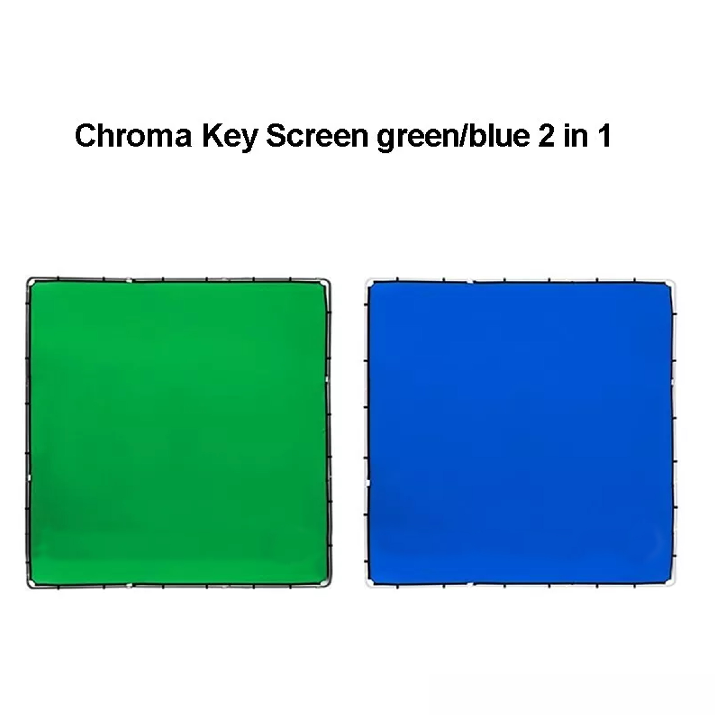 Chroma Key Screen Blue/Green 2 in 1 Butterfly/Overhead, with Seams