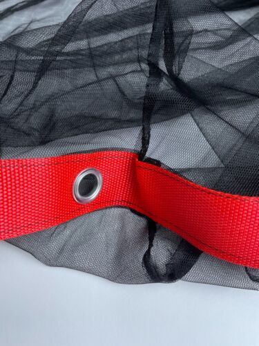 Black Double Net Scrims/Overhead Butterfly, with Seams