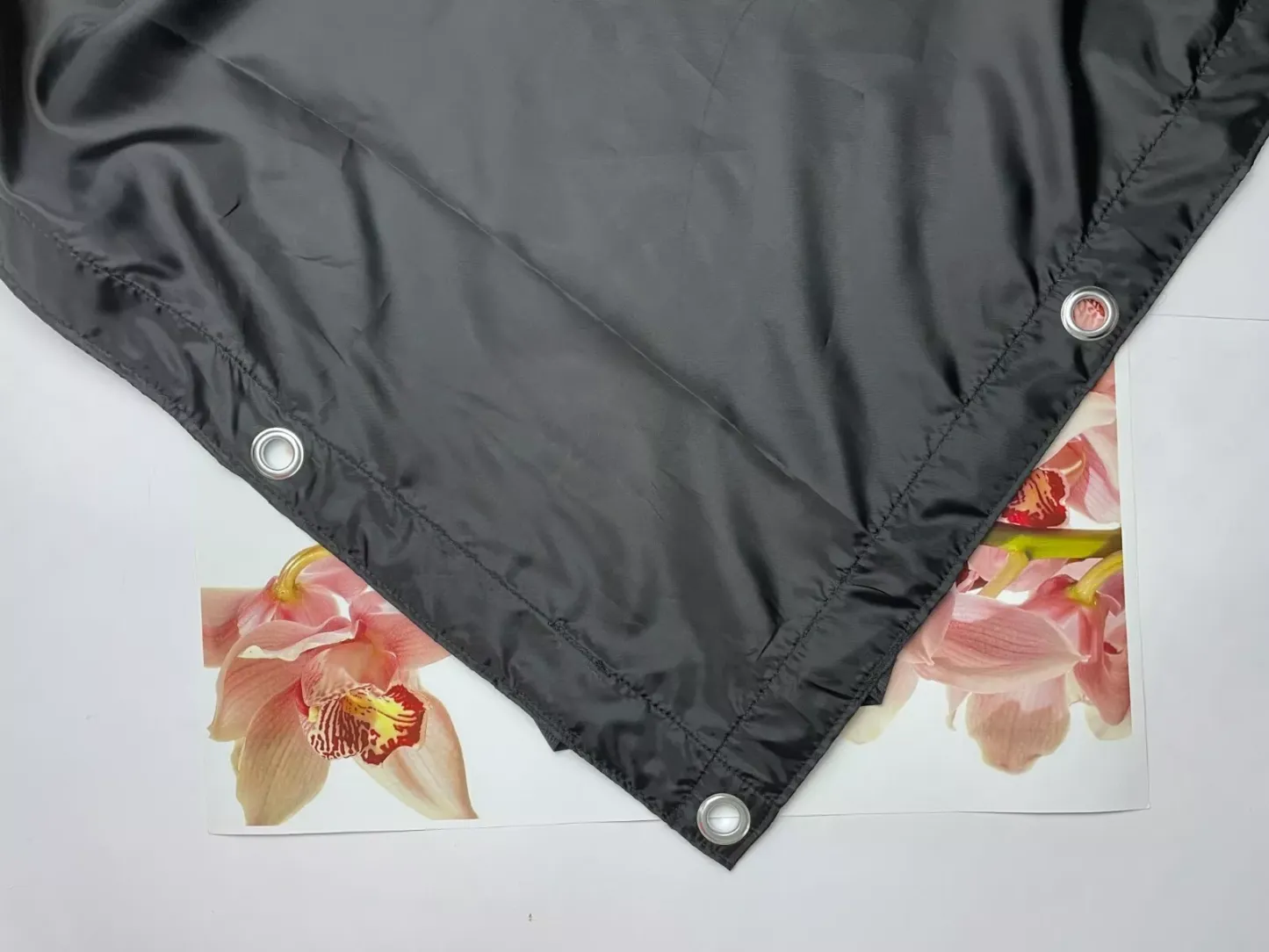 Black Silk Cloth Soften Diffuses Light/Overhead Butterfly, with Seams