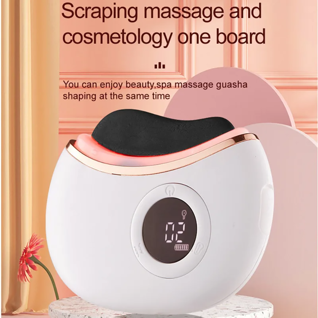 Gua Sha Facial Tools Electric 9 Levels Heated Scraping Massager for Face Lift Puffiness Reduction 