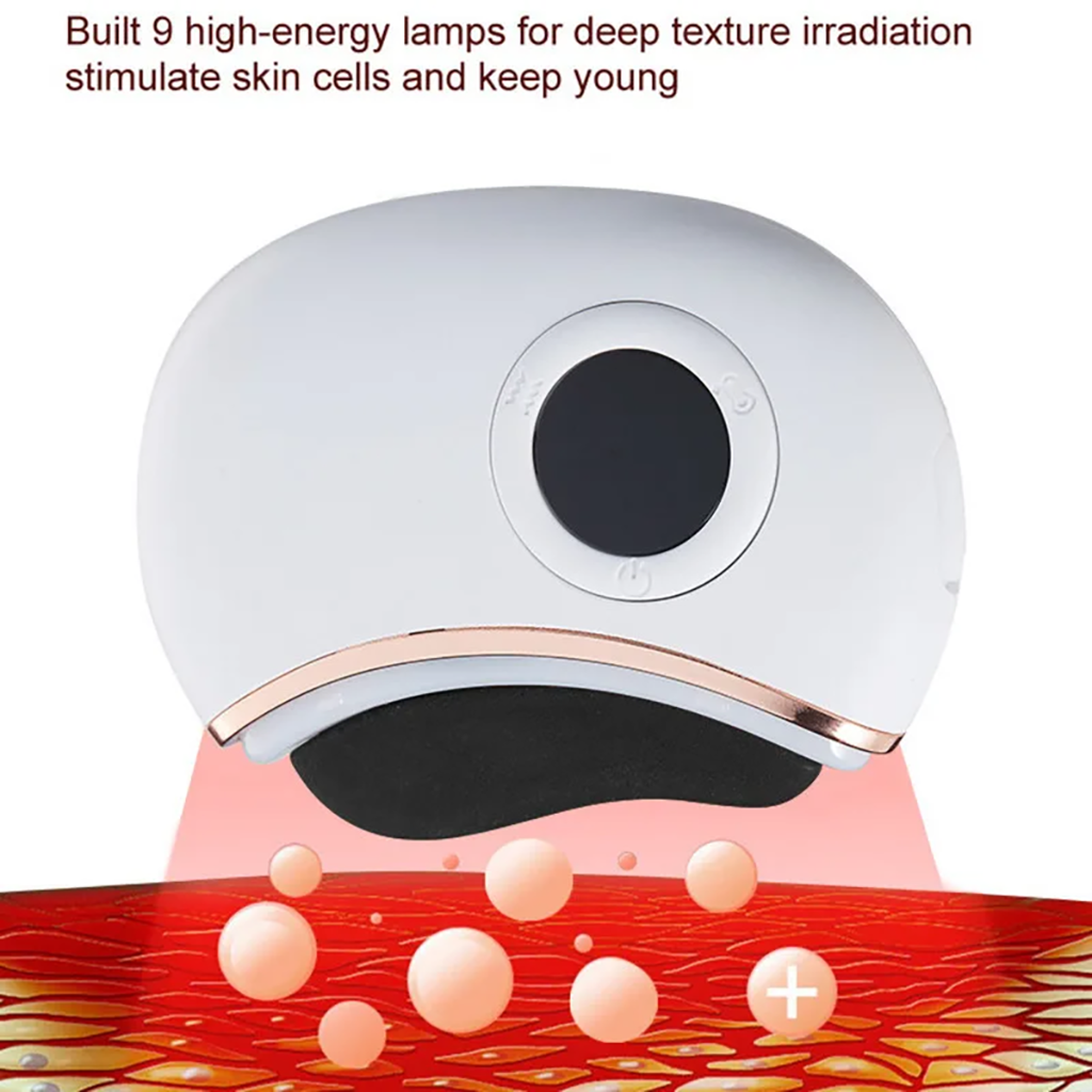 Gua Sha Facial Tools Electric 9 Levels Heated Scraping Massager for Face Lift Puffiness Reduction 