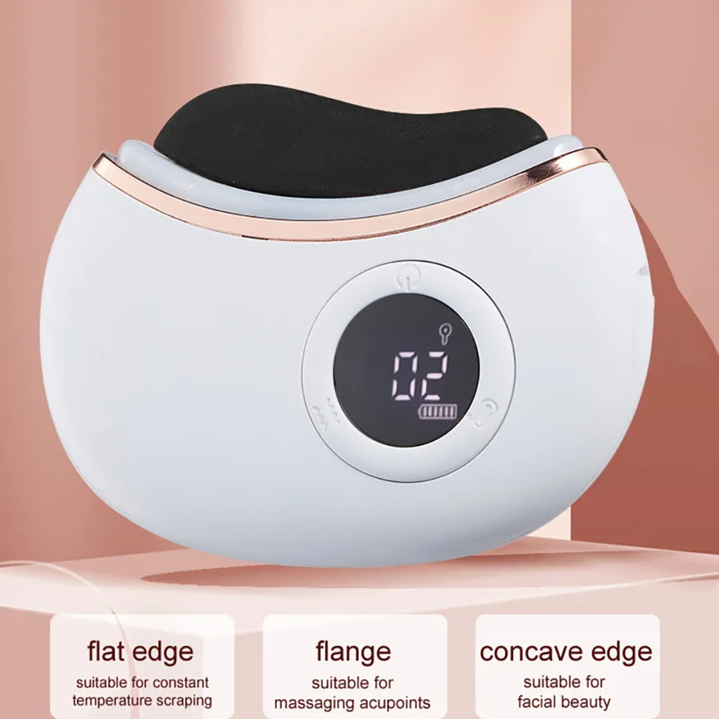 Gua Sha Facial Tools Electric 9 Levels Heated Scraping Massager for Face Lift Puffiness Reduction 