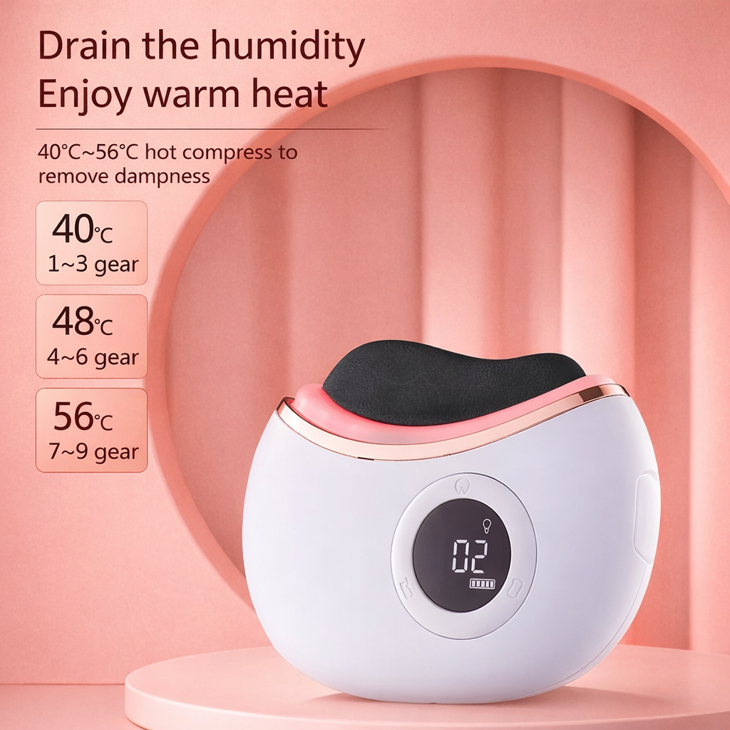 Gua Sha Facial Tools Electric 9 Levels Heated Scraping Massager for Face Lift Puffiness Reduction 